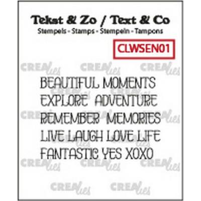 Crealies Clear Stamps - Word Strips Moments